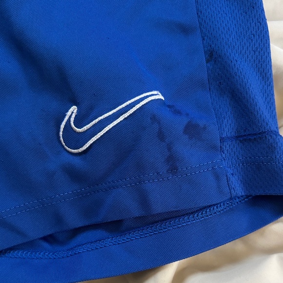 Nike Dri-fit Athletic Shirt Shorts Matching Set Vibrant Blue White Swoosh Sm/Med - Picture 7 of 11